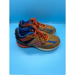 New Balance 990v5 Kids Sneakers Brown Blue Orange Athletic Shoes